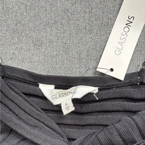 Glassons Black Bandage Crop Top - Picture 7 of 7